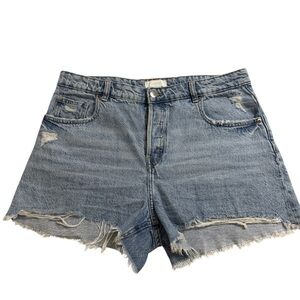 H&M Blue Distressed Jean Shorts